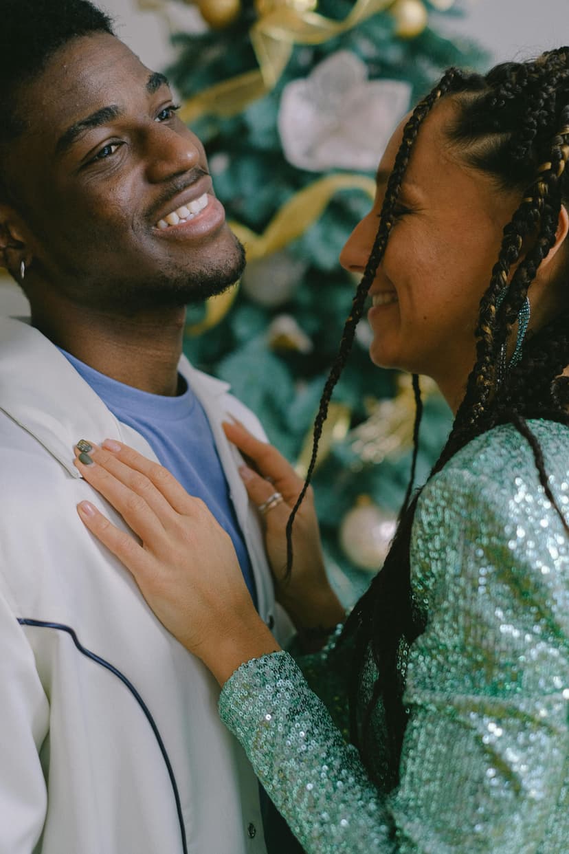 Romantic couple with roses